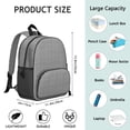 thumbnail image 6 of Black and White Checkered Backpack Backpack for School,Cute School Bag,Schoolbag with Adjustable Shoulder Straps & Padded Back,13.8"x11.4"x6", 6 of 6