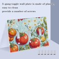 thumbnail image 3 of Yayeee Toggle Light Switch Wall Plate 2-Gang 4.56"x4.48" Decorative Outlet Cover, Blue Tomatoes, 3 of 7