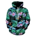 thumbnail image 2 of Sudadera con capucha con estampado 3D de flores y hojas para hombre, sudaderas de moda de manga larga con estampado de plantas coloridas, sudaderas de gran tamaño, 2 of 5