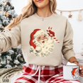 thumbnail image 5 of Vintage Santa Christmas Sweatshirt | Retro Candy Cane Holiday Pullover, 5 of 8