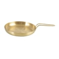 thumbnail image 1 of DOLITY Nonstick Frying Pan Round Fry Pan Flat Bottom Barbecue Tableware Grill Plate S with Gold Handle, 1 of 9