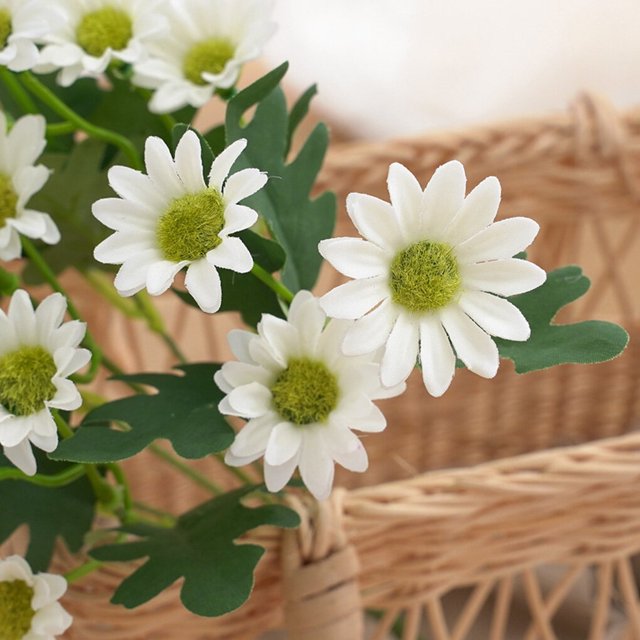 5 Pieces Artificial Flower Fake Plants Simulation Heads Flowers Exquisite Workmanship Chrysanthemum Wedding Decor Centerpieces Photography Props Autumn Orange