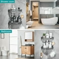 thumbnail image 3 of Bxaolu 2-Tier Corner Shower Shelf No Drilling Bathroom Shelves Shower Caddies Adhesive Bath Corner Shelf Wall Mounted Bathroom Shower Caddy Organizer - Grey, 3 of 7