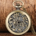 thumbnail image 5 of ZOLOHONI Vintage Hollow Pocket Watch with Chain for Men Women Gifts, Easy Read Arabic Numerals Scale Quartz Necklace Watches, 5 of 8