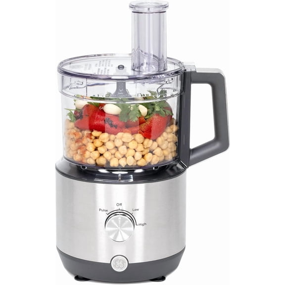 Food Processor | 12 Cup | Complete With 3 Feeding Tubes & Stainless Steel Accessories - 3 Discs   Dough Blade | 3 Speed | Great for Shredded Cheese, Chicken & More | Kitchen Essentials | 550 Watts