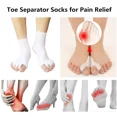 thumbnail image 5 of MANJIAMEI Toe Separator Socks with Bunion Pads, Foot Alignment Socks Bunion Toe Socks Bunion Pads Corrector Yoga Socks Toeless Socks for Women, White, 5 of 5