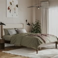 thumbnail image 2 of DG Casa Reign Queen Size Boucle Headboard Solid Wood Walnut Mid Century Modern Bed, 2 of 10