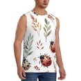 thumbnail image 2 of Kdxio Watercolor Ladybug for Men's Muscle T-shirt,Sleeveless for Workout Running Athletic Gym Lounge Casual, 2 of 5