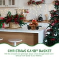 thumbnail image 5 of KAKOWELY 2 cestas navideñas para dulces, decorativas, de bambú, con forma de alce, muñeco de nieve, galletas, comida y fruta., 5 of 5