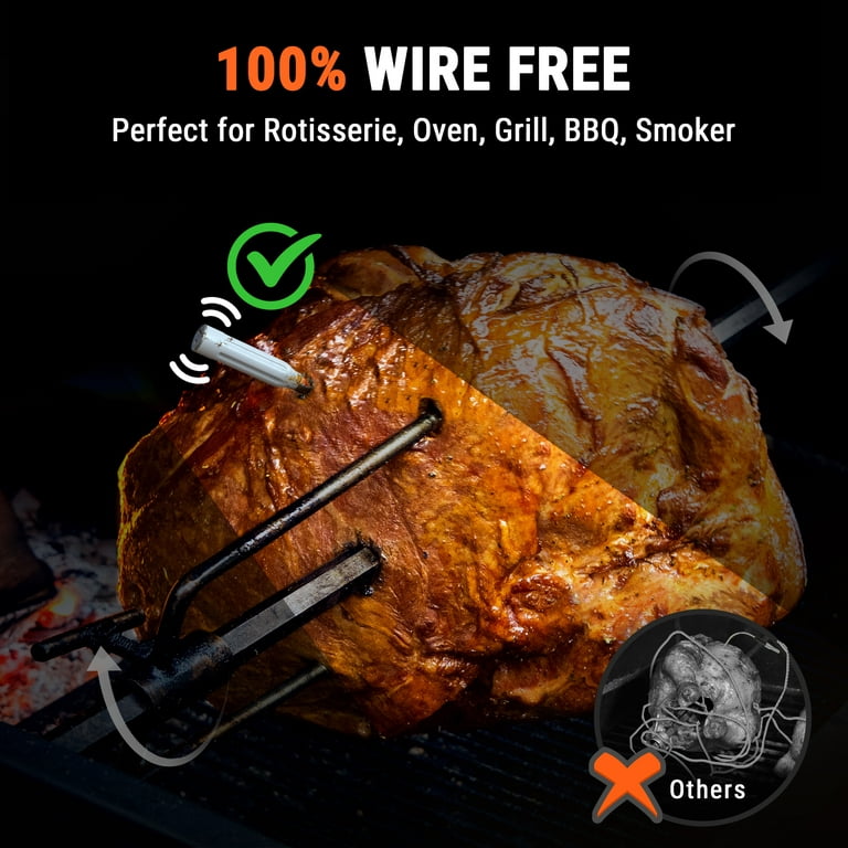 ThermoPro Twin TempSpike Wireless Meat Thermometer with 2 Meat Probes,  500FT Bluetooth Meat Thermometer with LCD-Enhanced Booster for Turkey Beef