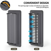 Black Premium Steel Adjustable 4 x 10 Floor Register Vent Cover 6-Pack for Home