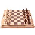 thumbnail image 2 of Juego de ajedrez AMEROUS magnético de madera de 15.6 pulgadas con ranuras de almacenamiento, 2 of 9