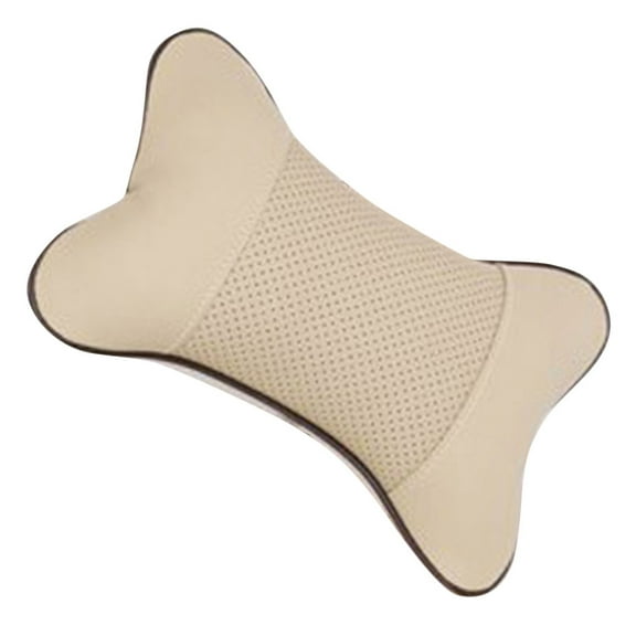 CIMAXIC Comfort Car Neck Pillow Cotton Neck Support Beige 1Pack