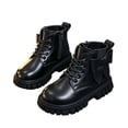 thumbnail image 2 of LvhaoGJOB Girls' Ankle Boots for Everyday Wear - Lace-Up Design, Side Zipper, 2 of 9