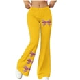 thumbnail image 2 of Nuoqisi High Waist Yoga Flare Pants Summer Soft Breathable Bell Bottom Pants for Woman, 2 of 7
