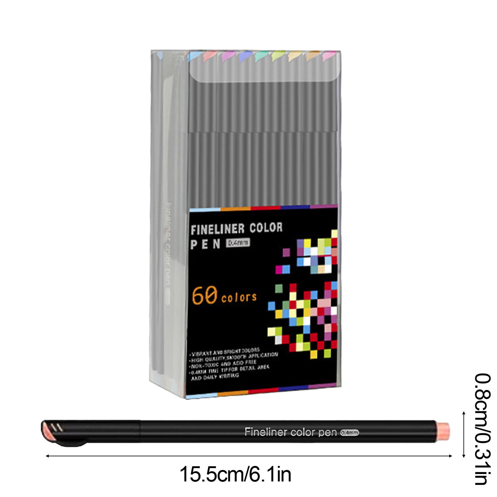 Black Fineliner Pen for Drawing and Sketching Fast Drying Waterproof Pigment Ink Fine Point for Comic Manga Art