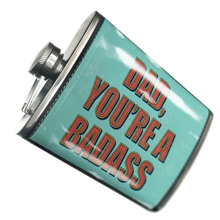 

NEONBLOND Flask Dad You re a Badass Father s Day Vintage Pop