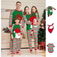 thumbnail image 2 of Conjunto de pijama con estampado de Papá Noel para padres e hijos, Top de manga larga con cuello redondo y pantalones a rayas, ropa de dormir y de estar por casa, 2023 xuanjing  unisex, 2 of 2