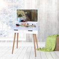 thumbnail image 3 of CRO Decor Maximilien Solid Wood 32'' Wide Vanity Table with Mirror-White, 3 of 15