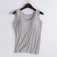 Womens Plus Size Tank Tops Built in Bra Comfy Camisole Sleeveless Crew Neck Workout Tops for