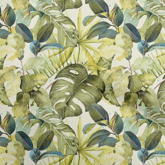oneOone Viscose Jersey Light Green Fabric Tropical Dress Material Fabric Print Fabric By The Yard 60 Inch Wide-QK