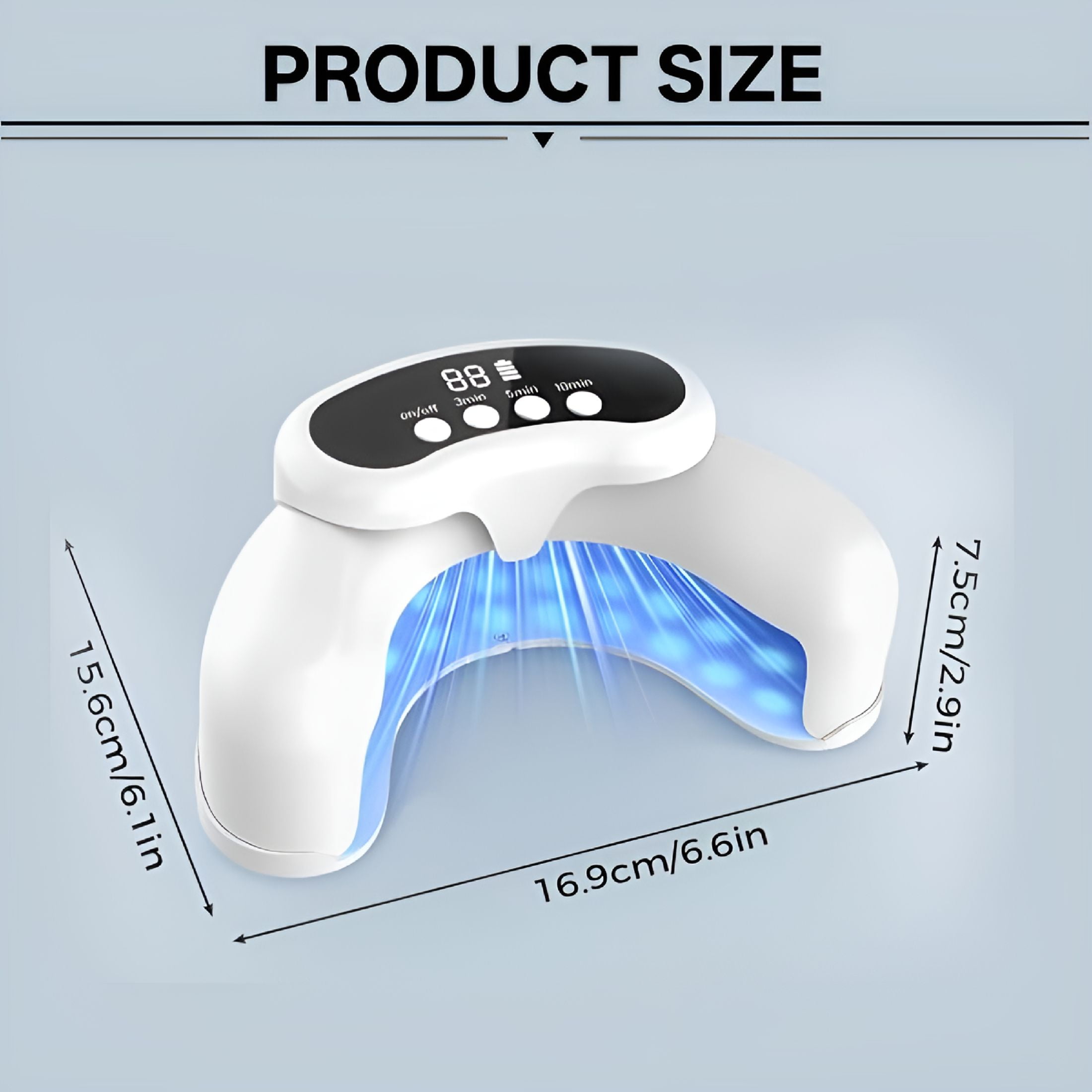XIRQI Nail Fungus Laser Treatment Device for Multiple Toenail, Home Use 905nm Infrared Light + 470nm Blue Light UV Nail Lamp Professional Nail Dryer