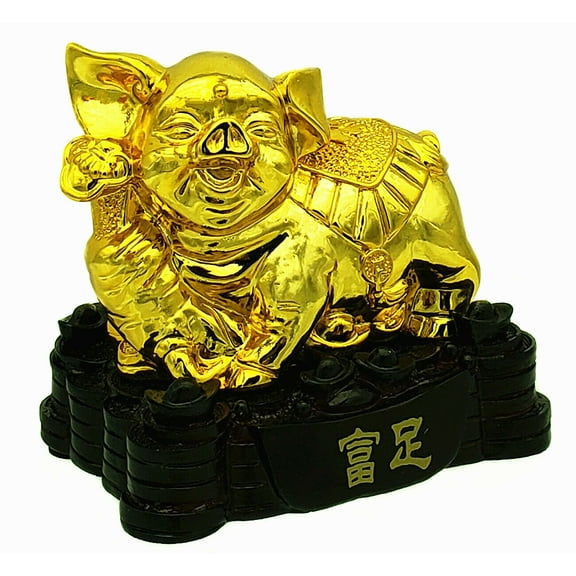 Feng Shui Gold Chinese Zodiac Statue Figurine Home Office Decoration