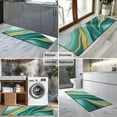 thumbnail image 2 of Teal and Gold Marble Flow Lines Pattern Kitchen Rug Mat,Kitchen Runner Rugs Non Skid Washable,Decorative Kitchen Floor Mats for Kitchen,Sink,Laundry,17"X47", 2 of 5
