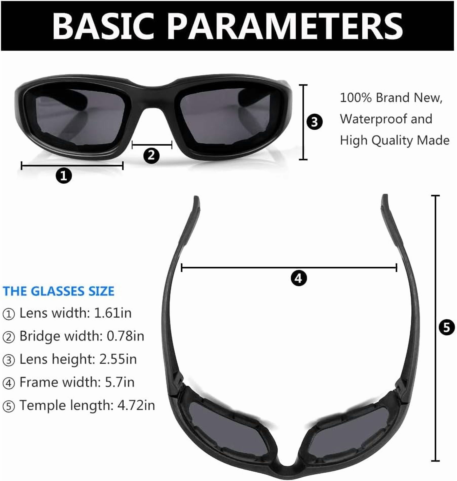 Motorcycle Riding Glasses Goggles UV Protection Dustproof Windproof Sunglasses for Outdoor Activities