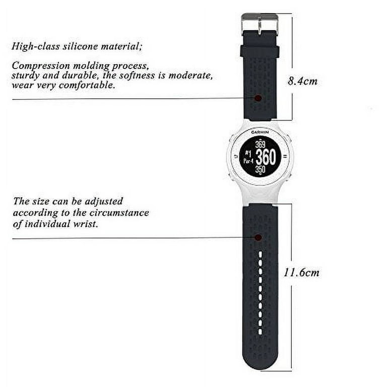 AUTRUN Band for Garmin Approach S2 S4 Silicone Wristband Replacement Watch Band for Garmin Approach S2 S4 GPS Golf Watch Black