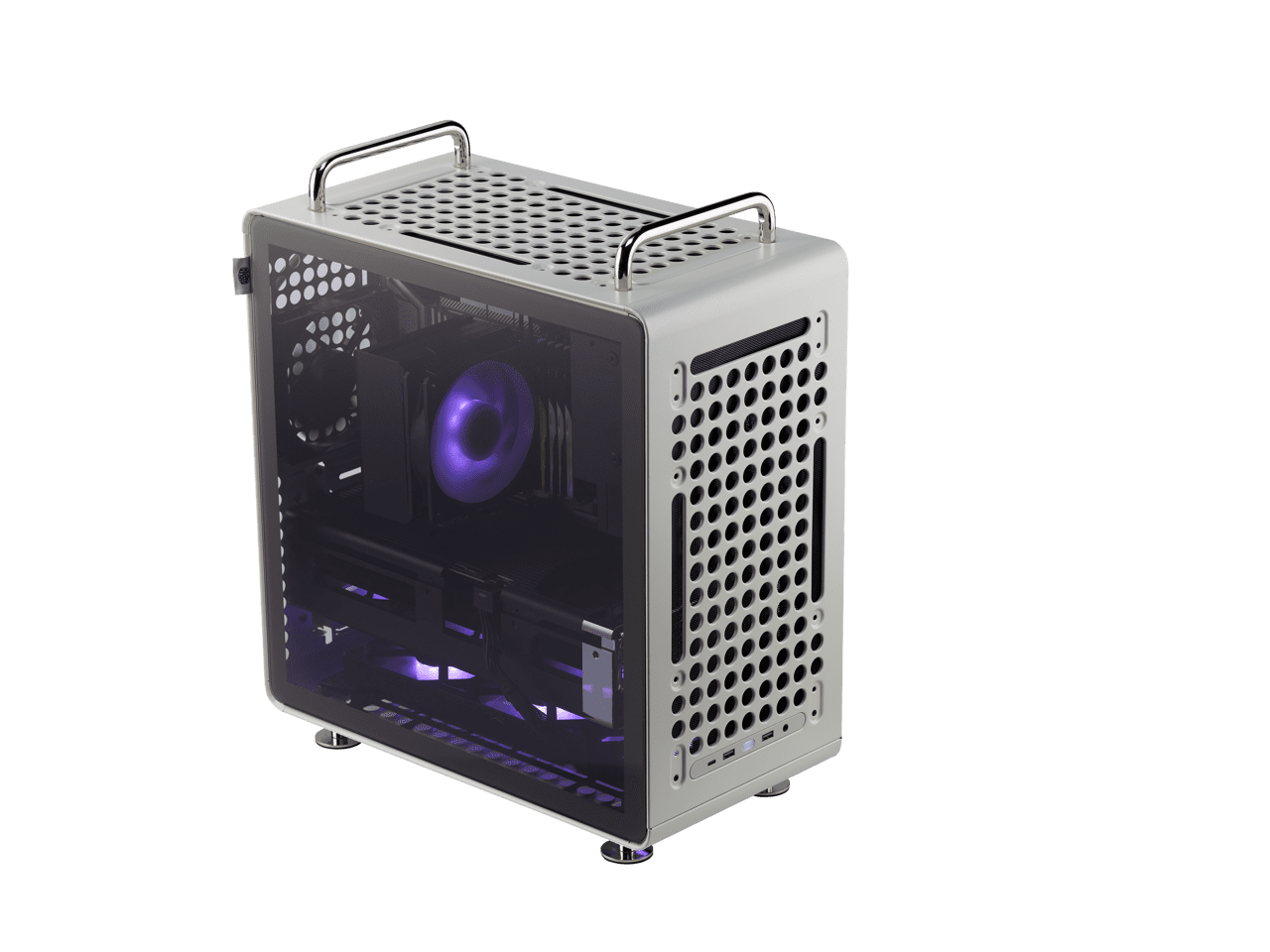 Cooler Master QUBE 540 High-Airflow ATX Mid-Tower Case, 415mm GPU Clearance Max, Designed Ready RTX 5090|RX 9070 XT, Tempered Glass, Modular & Customizable Design, Reversible I/O Panel - Moonstone