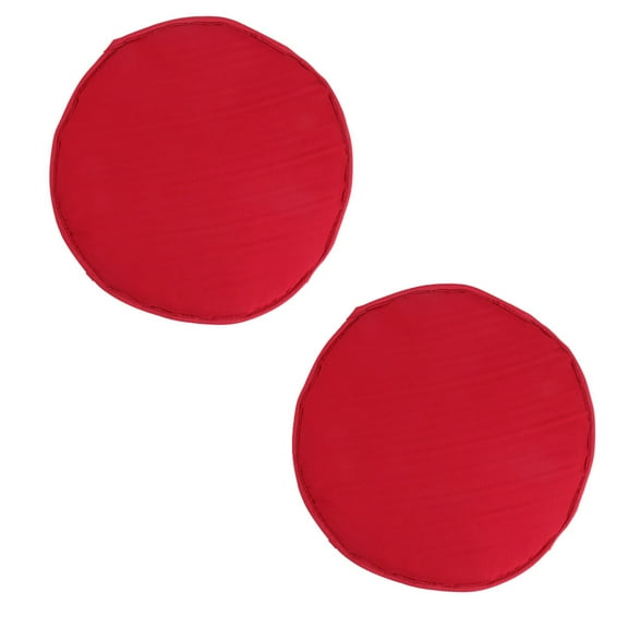 BESTOYARD 12” Round Outdoor Bistro Chair Cushions with Ties Detachable Stool Pads for Patio Furniture Floor Office Bedroom Living Room Dark Red 2pcs