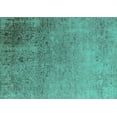 thumbnail image 1 of Ahgly Company Machine Washable Indoor Rectangle Oriental Turquoise Blue Industrial Area Rugs, 7' x 10', 1 of 4