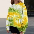 thumbnail image 2 of Bovemsi Womens Sweatshirts Fashionable Spring And Autumn Tie Dye Pattern Casual Long Sleeved Sportswear Top Fall Fashion Outfits 2025 Clothes, 2 of 9
