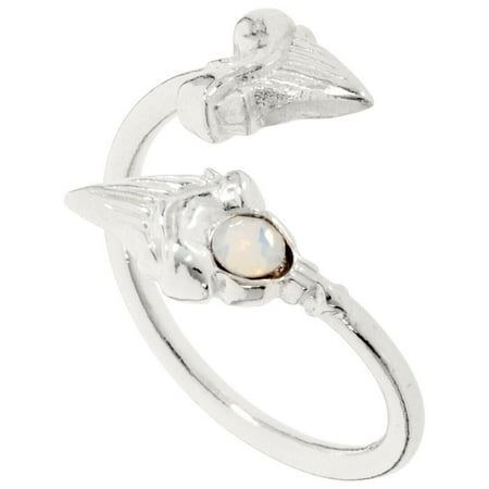 Alex And Ani Shark Tooth Silver One Size Ring A17RWSTS