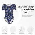 thumbnail image 4 of Balery Anchors and Nautical Body de cuello redondo de manga corta para mujer Tops de manga corta Tops básicos-Medium, 4 of 7