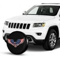 thumbnail image 5 of American Flag Skull Patriotic Spare Tire Cover,Universal Wheel Tire Cover for Trailer, RV, SUV, Truck,Camper and Many Vehicle,Weatherproof Tire Protectors (15 inch for Diameter 27"-29"), 5 of 10