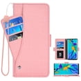 thumbnail image 1 of Huawei P30 Pro Wallet Case Huawei P30 Pro Cover Premium PU Leather Folio Flip Notebook Cover Vogue Business with Credit Slots Wallet Case for Huawei P30 Pro - Pink, 1 of 5