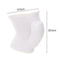 thumbnail image 6 of 1Pc Knee Pad Comfortable Fit Breathable Collision Avoidance Anti-slip High Elasticity Knee Protection Sponge Sports Protective Gear Knee Pad Fitness Use-White, 6 of 8