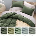 thumbnail image 2 of U by Bedsure Queen Duvet Cover Set,3 Pieces Soft Bedding Sets，Olive Green, 2 of 6