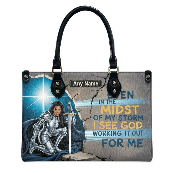 Personalized Black Queen Leather Bag, Gift for African American, Afro Black Girl, Mother's Day Gift, Church Bags for Women, Bible Bag, Purses For Moms, Black Women Warrior Bags VufzxS