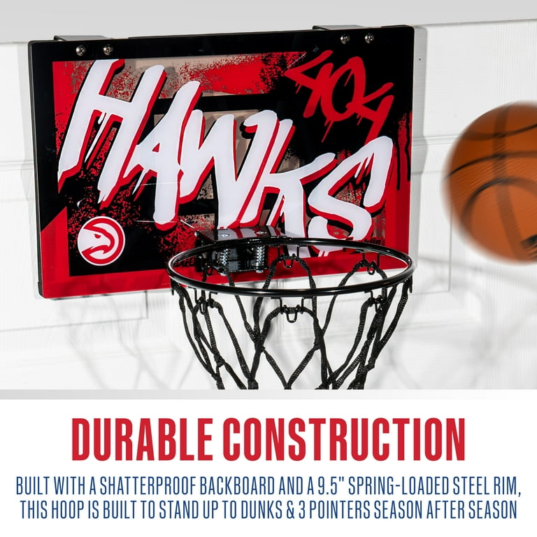 Franklin Sports NBA Atlanta Hawks Over the Door Basketball Hoop