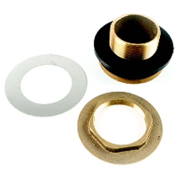 Urinal Spud, 1 1/4 x 3/4 In, Brass/Rubber