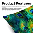 thumbnail image 2 of Peacock Feathers Chair Pillow Covers Set of 2 Throw Pillow Decorative Pillows Velvet with Unique Patterns for Various Occasions - Available in 16x16, 18x18, and 20x20 Inches, 2 of 6