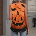 thumbnail image 6 of IMENGL Women's Slim-Fit Camisole Casual Halloween V Neck Vest Shirts | Pumpkin Graphic Shirt Halloween Print Layering Halloween Outfit Sleeveless Soft Tank Top for Womens,M-XXL, 6 of 7