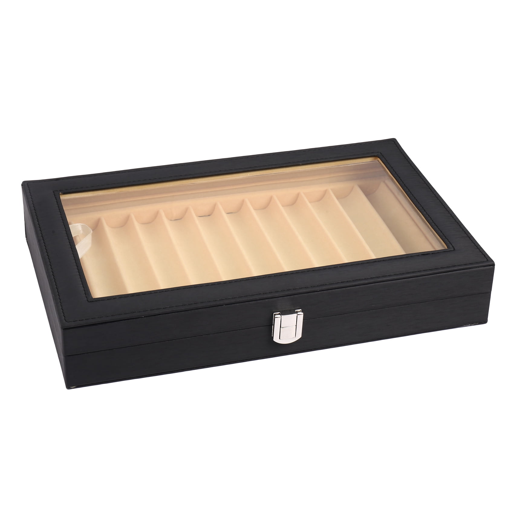 12 Black Pen Box Leather Pen Display Box PU Pen Storage Box Leather Pencil Case Storage Box