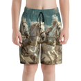 thumbnail image 2 of Cauagu Roman Chariot Horse Race Print Swim Trunks for Men,Youth Boys Swim Shorts Compression Liner Beach Shorts Boys' Swimming Shorts 7-20 Years Bathing Suit-Medium, 2 of 7