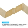 thumbnail image 3 of Unique Bargains Velvet Ribbon 1 1/2 Inch x 10 Yard Single Face Spool Silky DIY Crafts Gift Wrapping Bow Decoration Khaki, 3 of 5