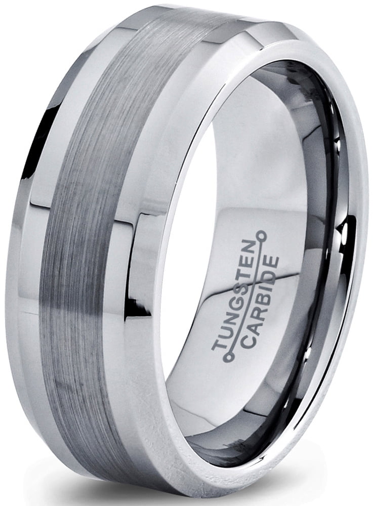 Titanium Stainless Steel Brushed Finish Men Women Wedding Band Comfort Ring