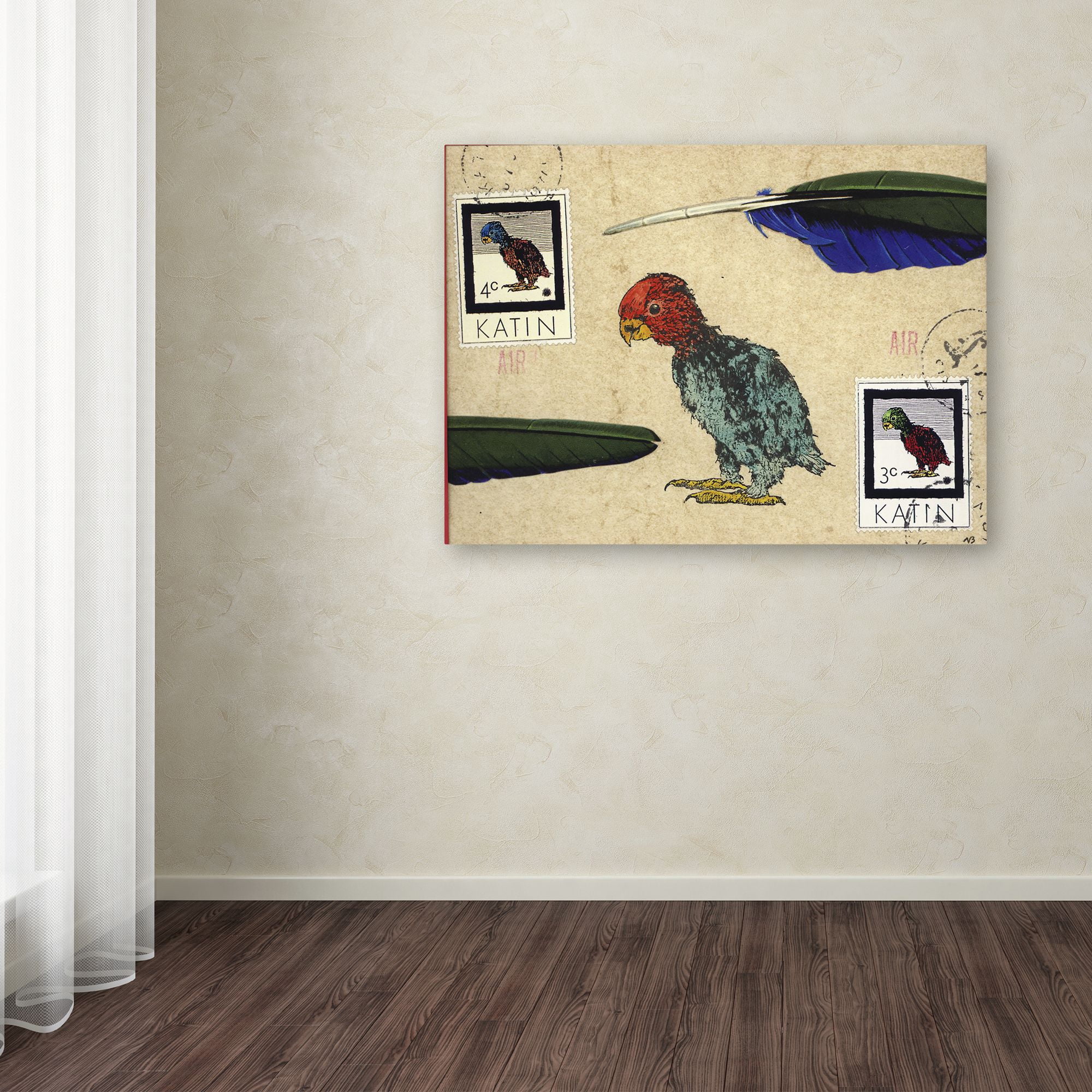 Trademark Fine Art 'Katin Parrot' Canvas Art by Nick Bantock